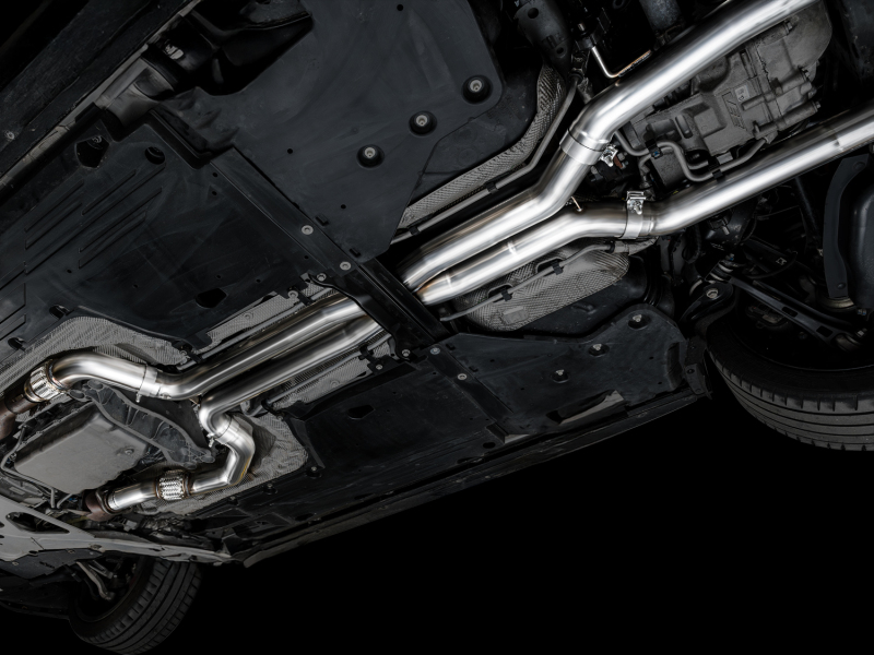 Cadillac CT4-V Blackwing Performance Exhaust - AWE Tuning - SwitchPath, Cat Back - Chrome Silver - `21-`27
